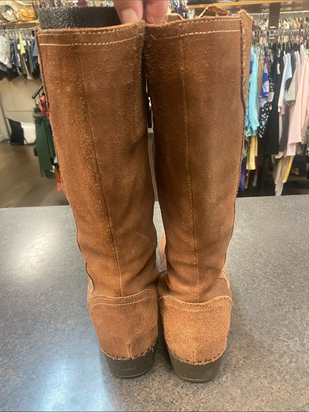 Dansko Brown Suede Tall Winter Boots - Picture 4 of 6